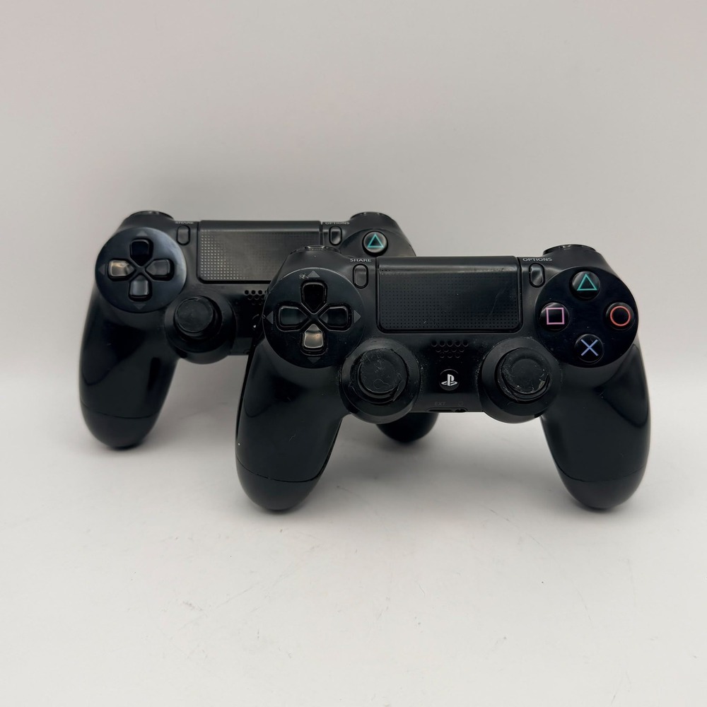 Sony DualShock 4 Wireless Controller PS4 Black Lot of 2 Dual Analog UNTESTED